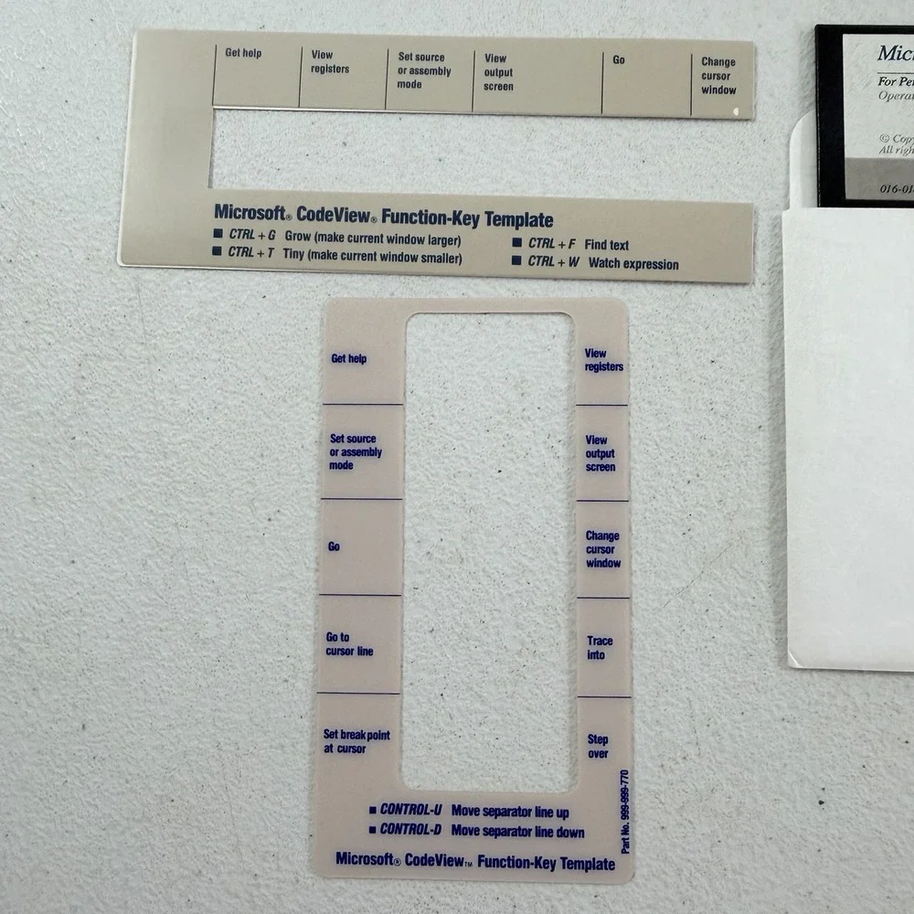 Microsoft Macro Assembler 5.0 MS-DOS Software 5.25